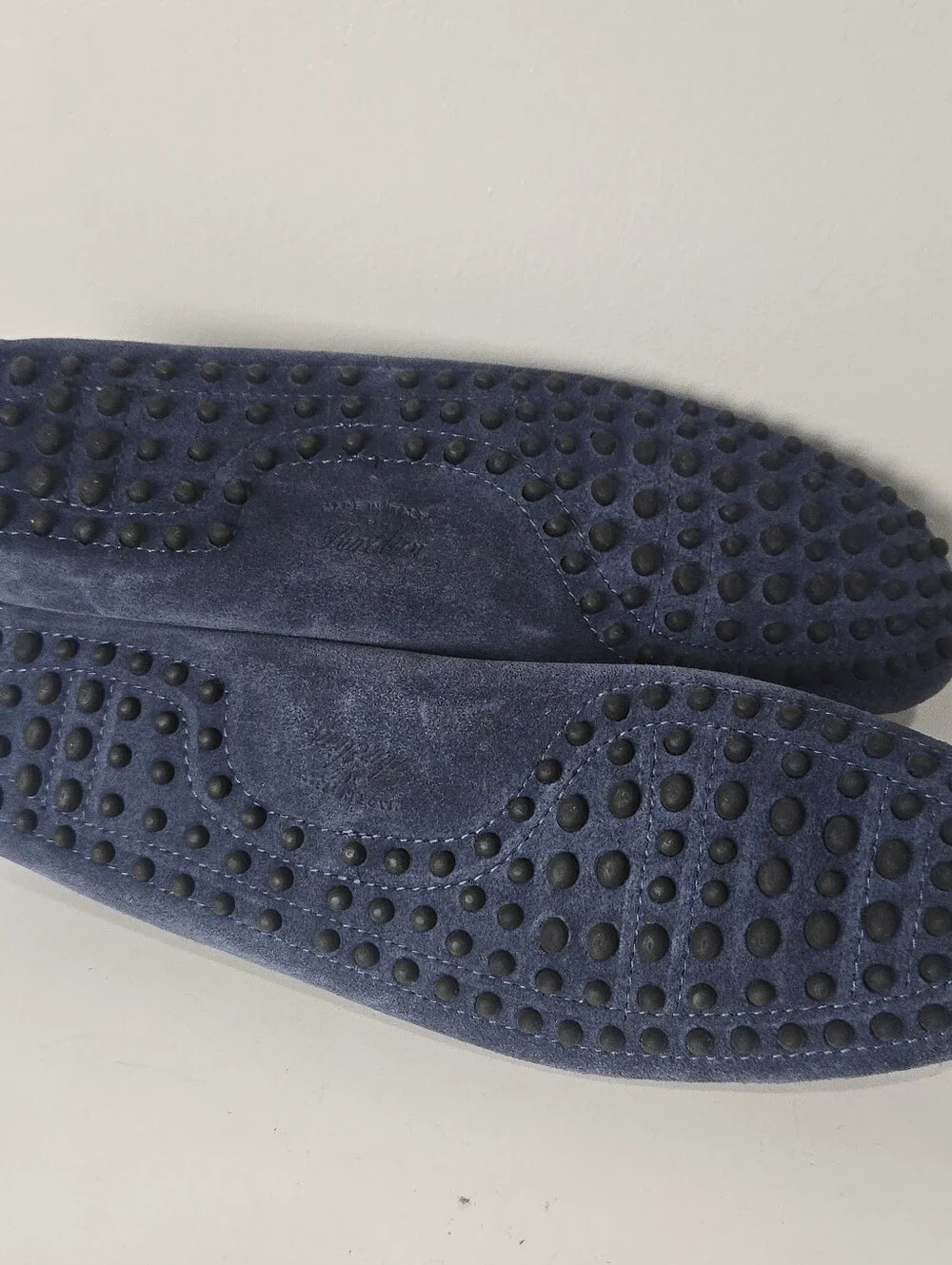 Aurelien Steel Blue Suede Driving Loafers